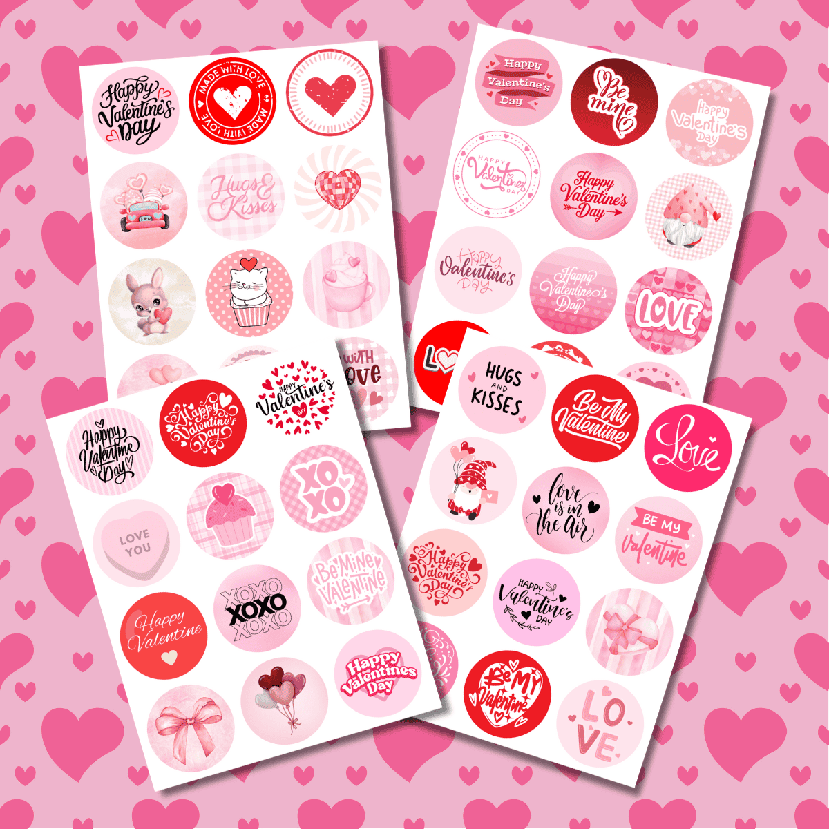 free printable valentine's day stickers - prudent penny pincher